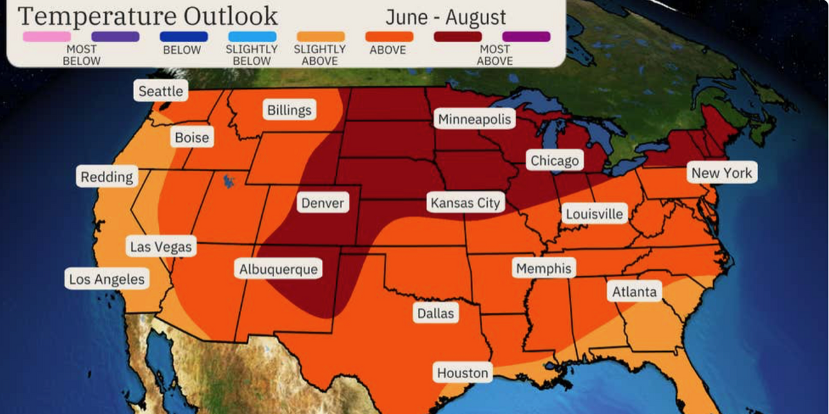 NextImg:US weather: Near-nationwide heatwave could begin next month threatening one of America's 'hottest summers on record'