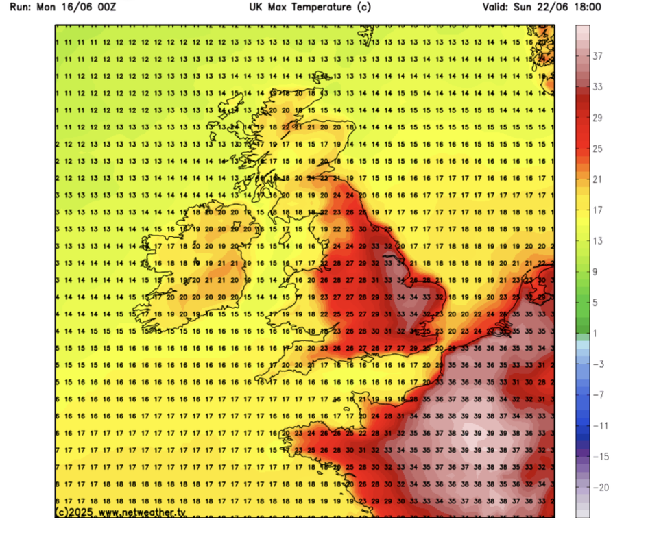 Temperatures could hit 34C this weekend