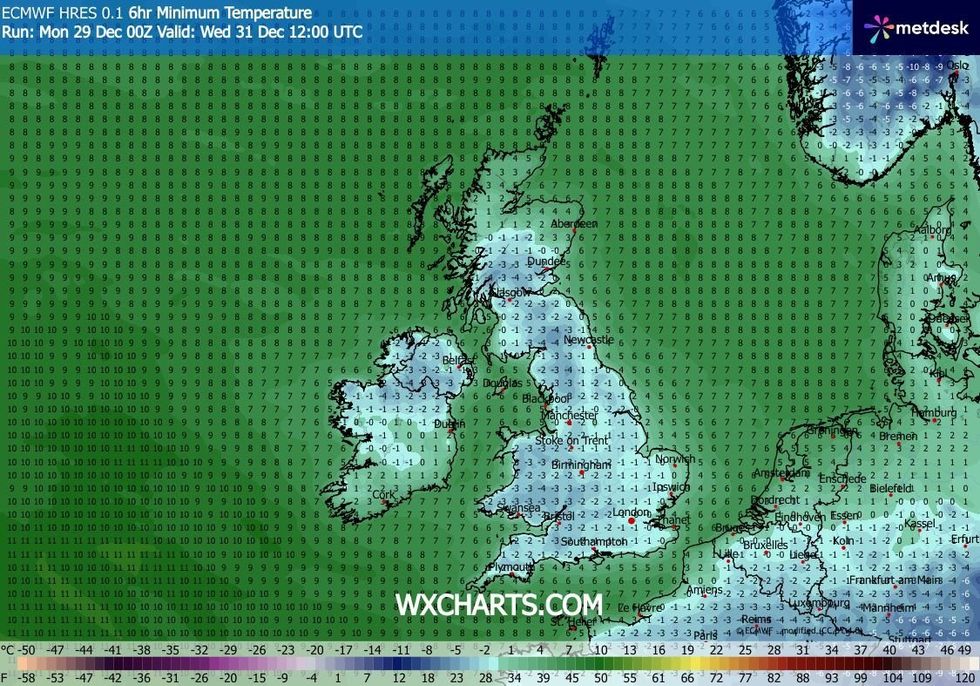 Temperatures look set to plunge across the country