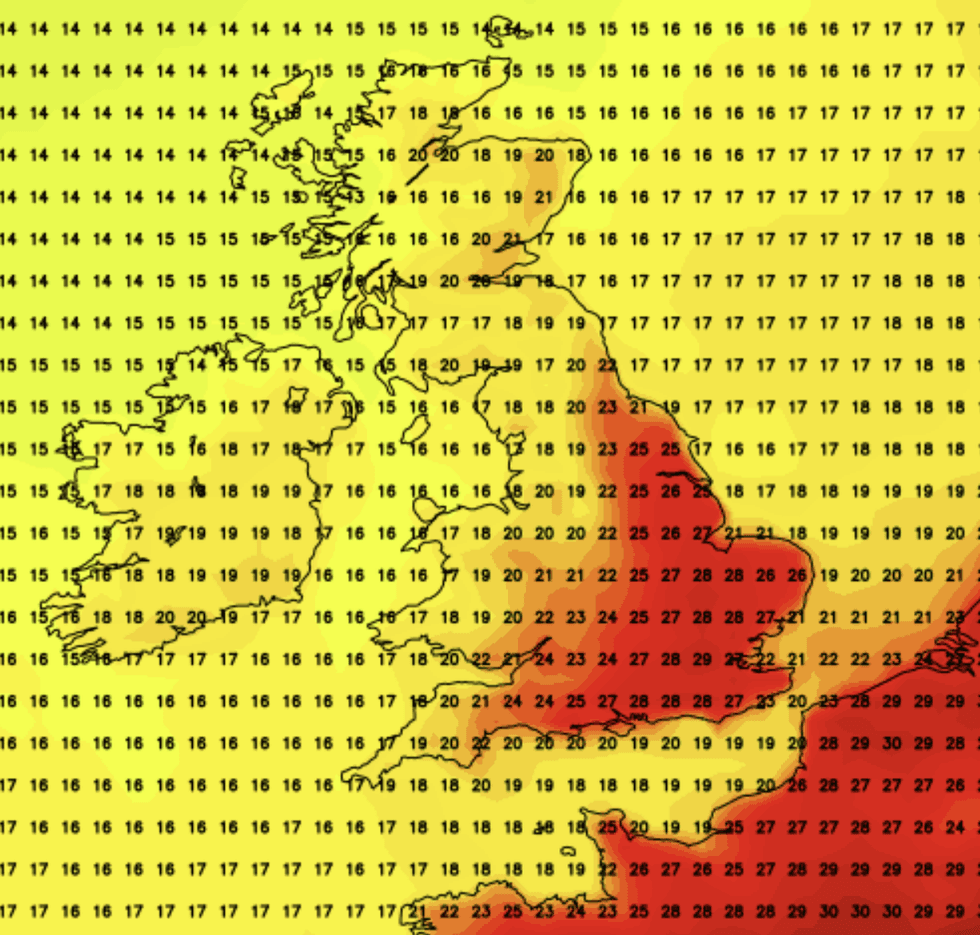 Temperatures on August 14 will also be hot, according to NetWeather