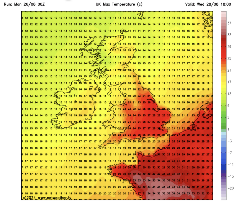 Temperatures rocket
