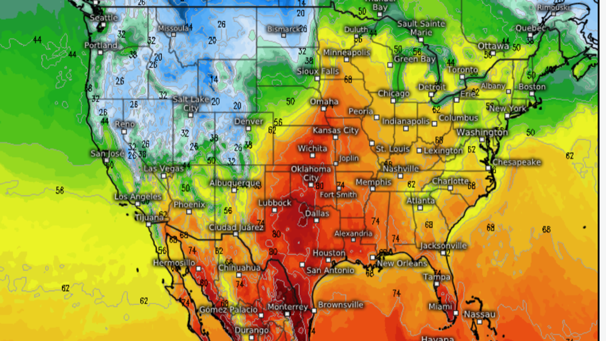 Temperatures soar from the south