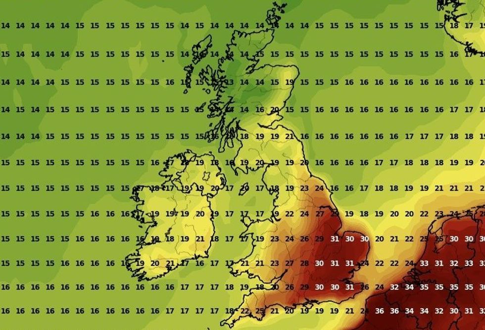 Temperatures will hit as high as 31C on August 22