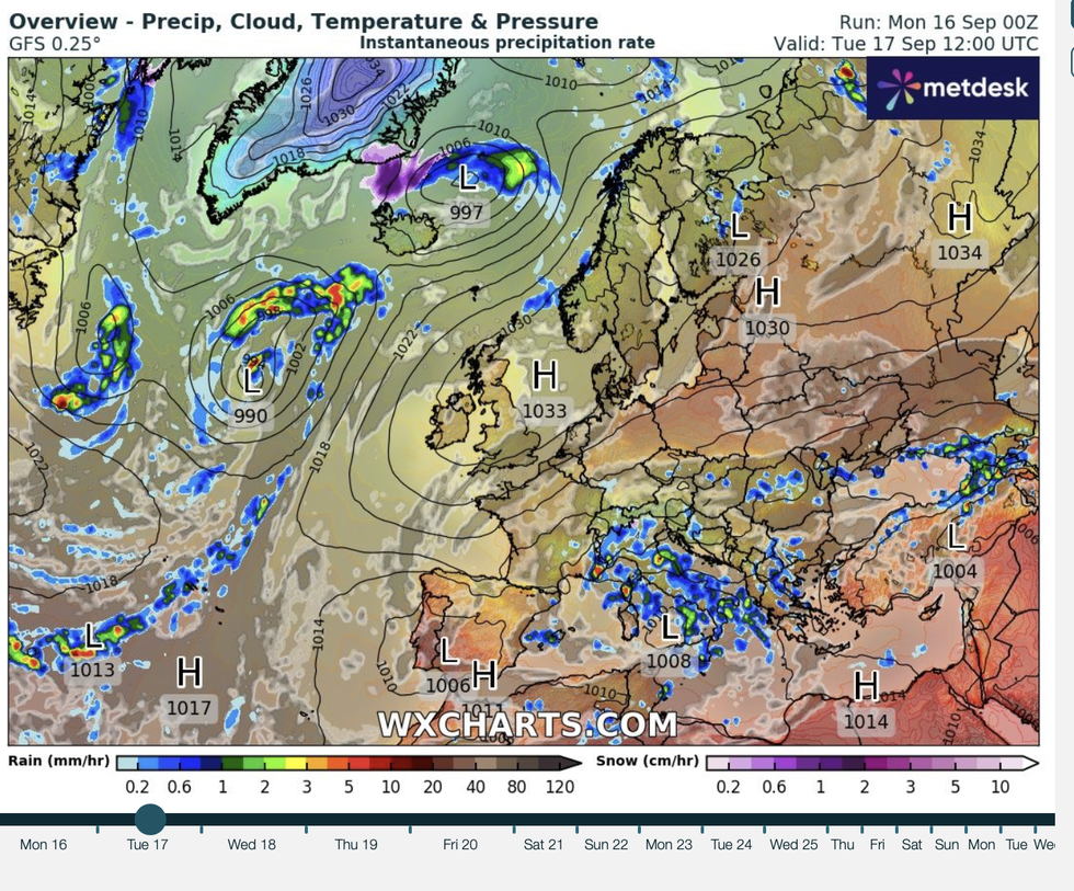 Temperatures will soar following high pressure