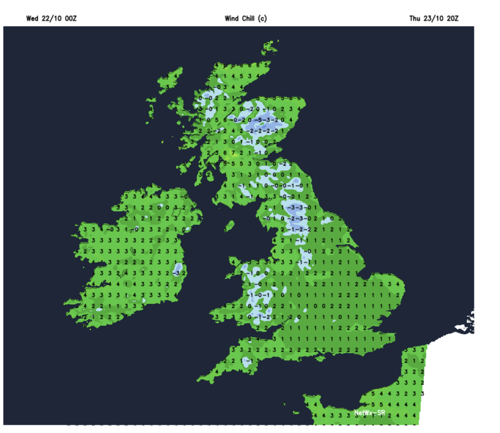 Temperatures will tank to as low as -5C as Storm Benjamin wreaks havoc