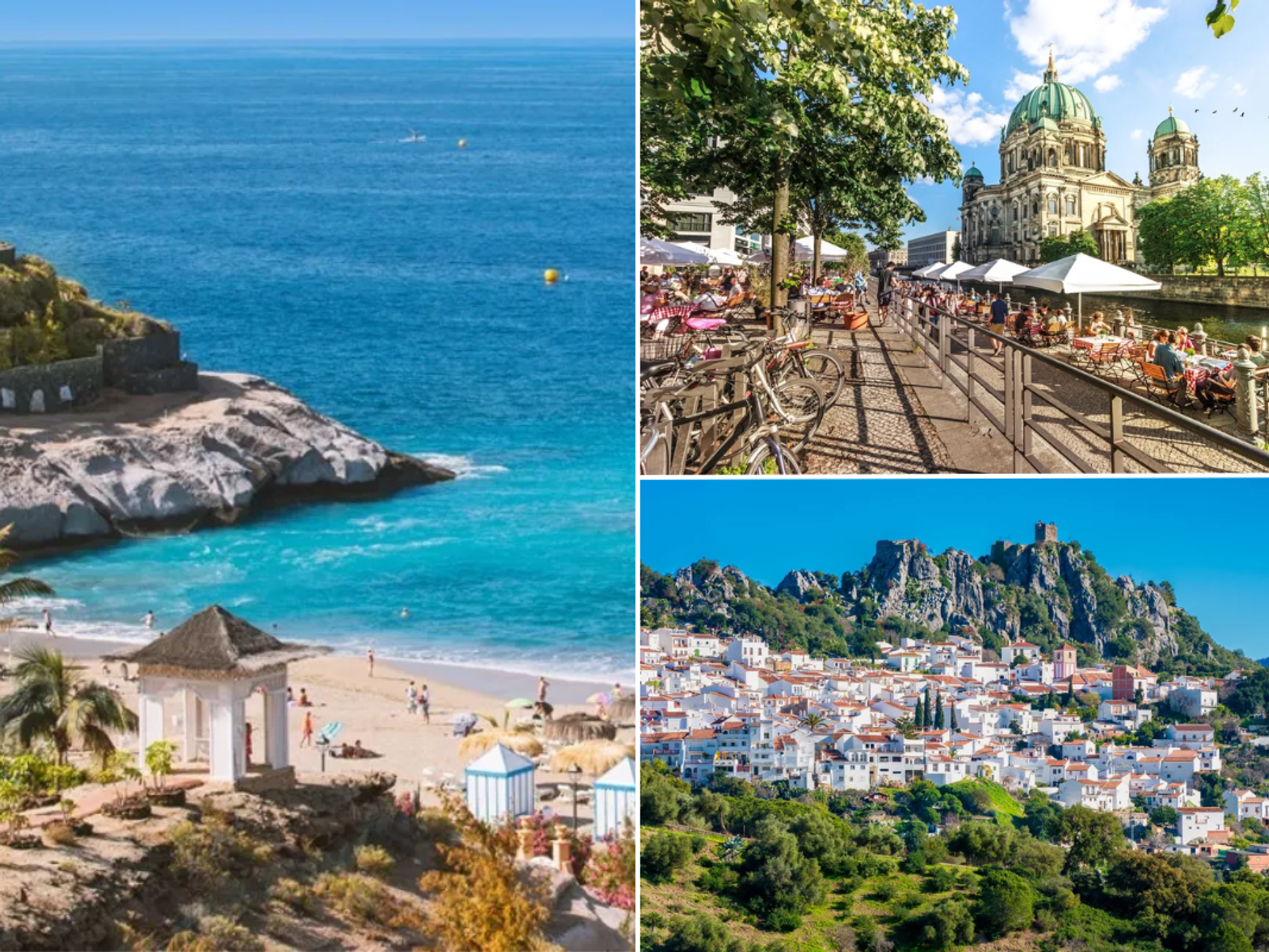 Tenerife beach / Berlin, Germany / buildings in Malta