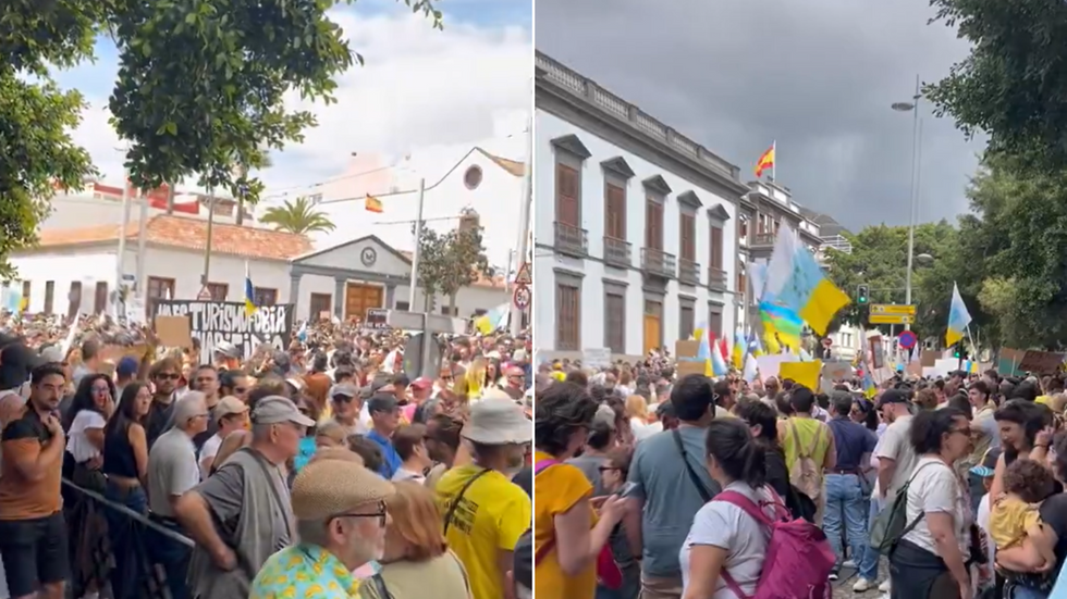 Tenerife protesters