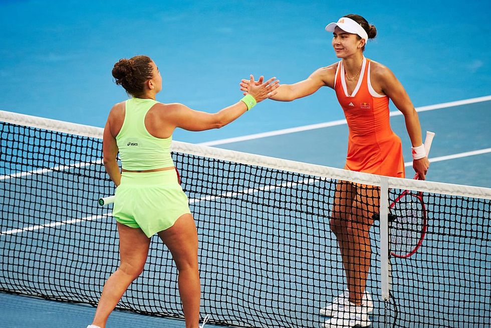 Tennis players Iva Jovik and Jasmine Paolini