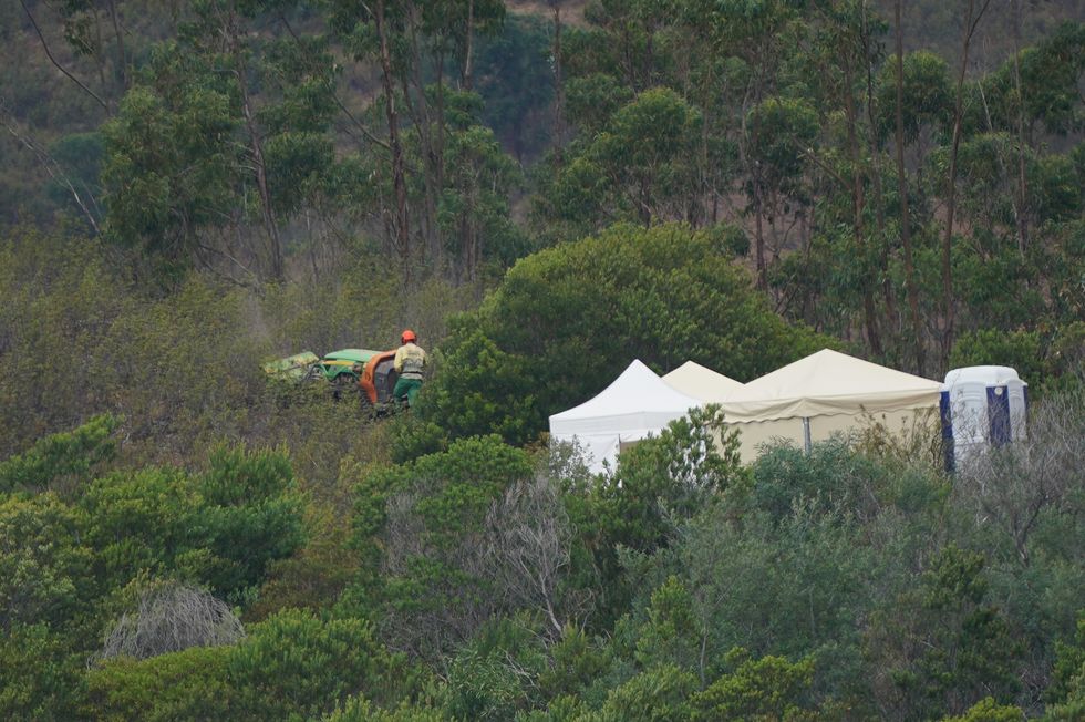 Tents and machinery in Portugal