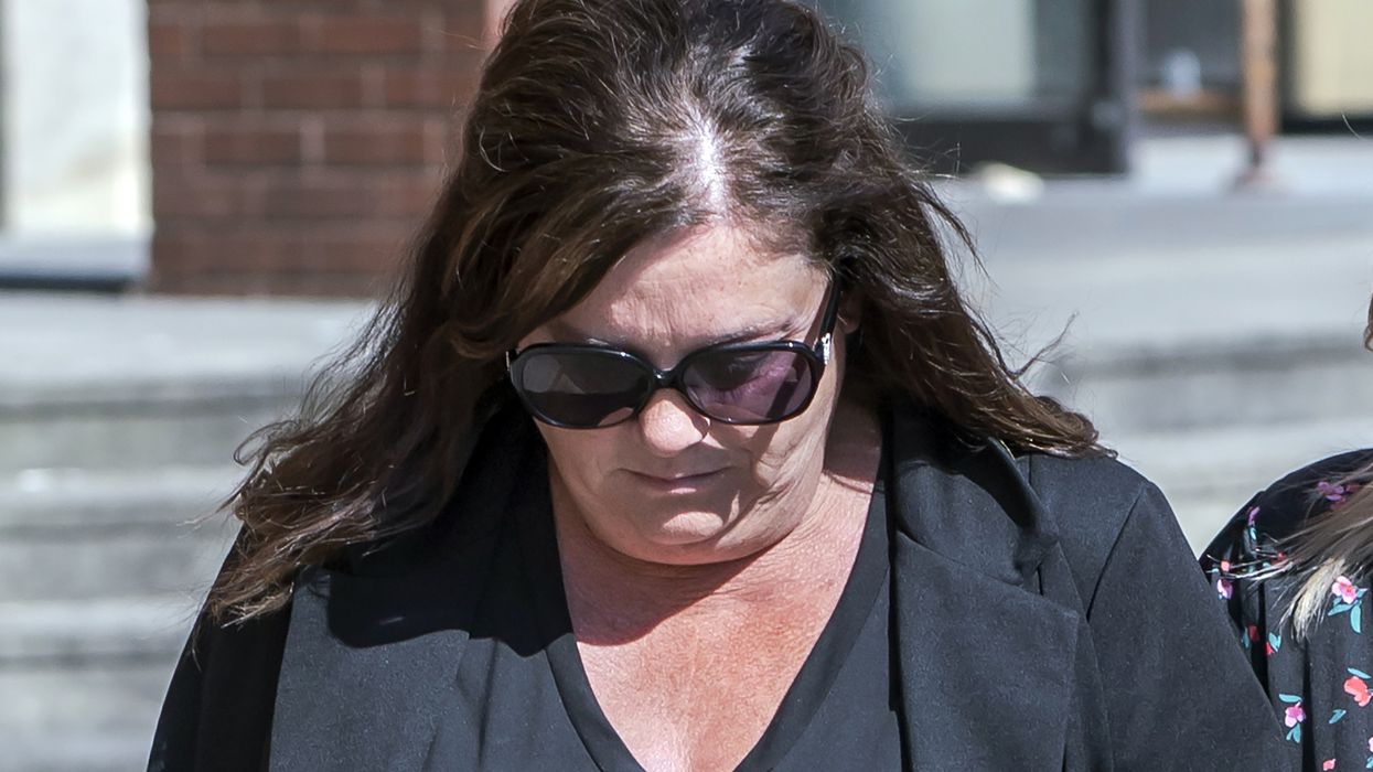 Teresa Hanson leaves Hull Crown Court, Kingston-upon-Hull Combined Court Centre, in Humberside
