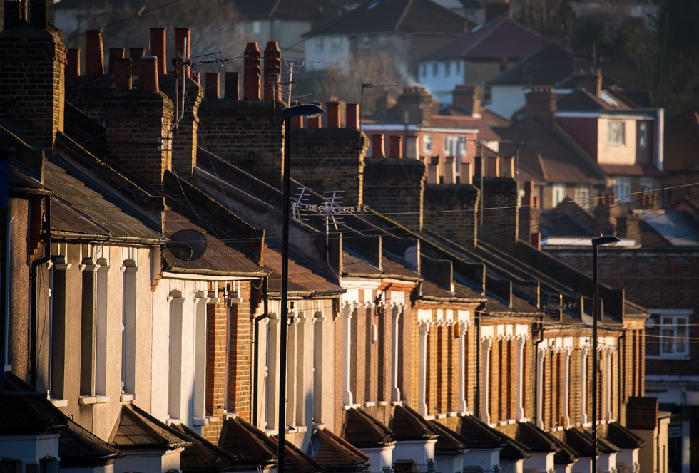 Terraced houses in south east London.
