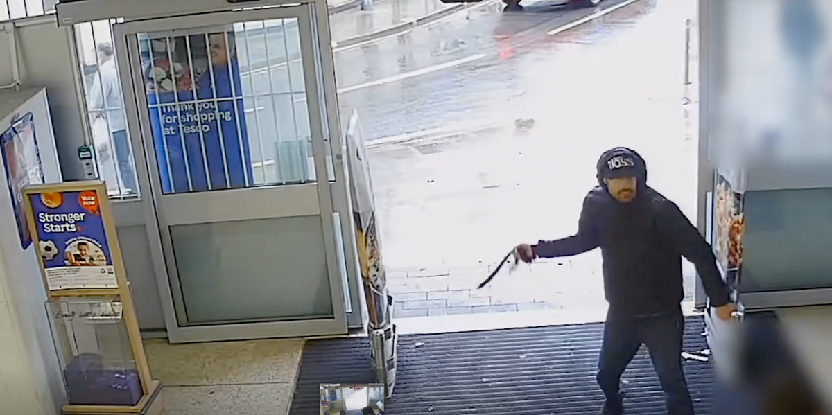 NextImg:Tesco shopper's violent rampage inside store captured on CCTV