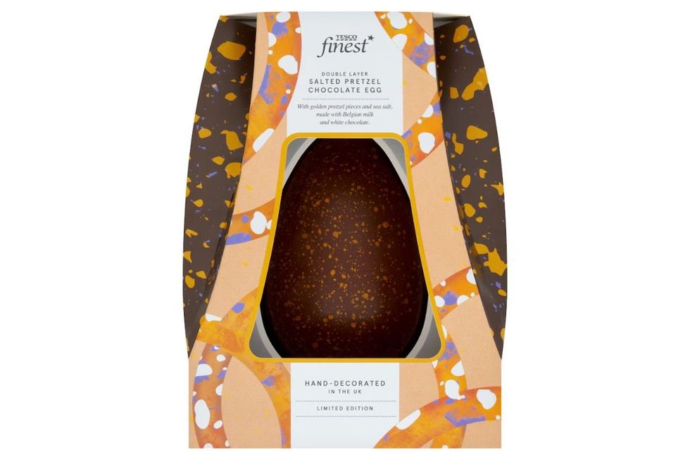 Tesco Finest Double Layer Salted Pretzel Chocolate Egg