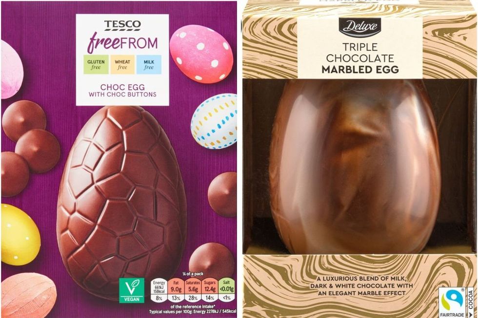 Tesco Free From Chocolate Egg With Buttons / Lidl The Deluxe Marble Egg Triple Chocolate