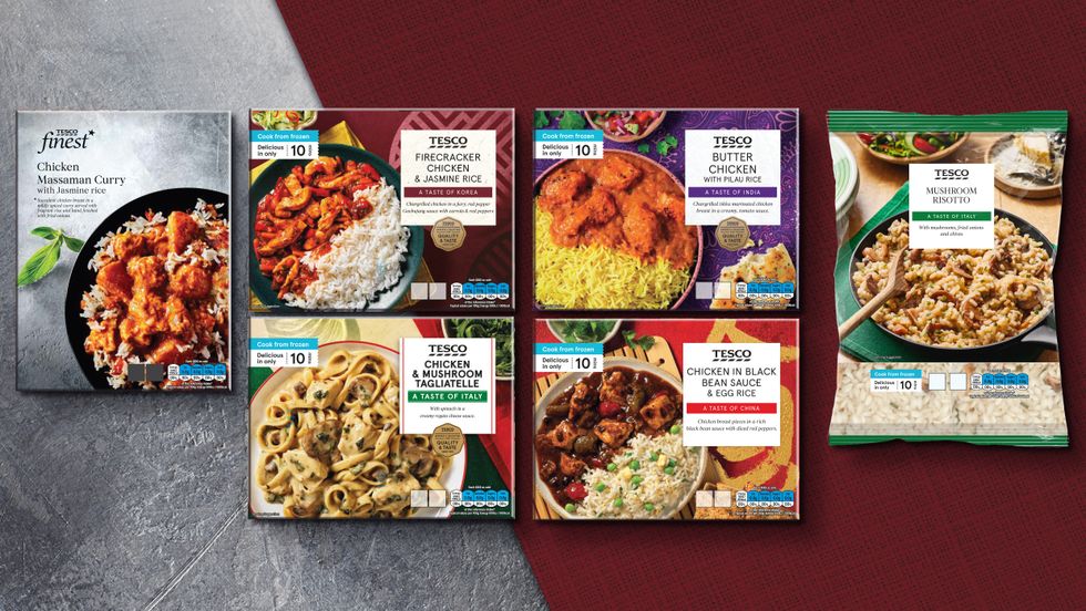 Tesco frozen food range
