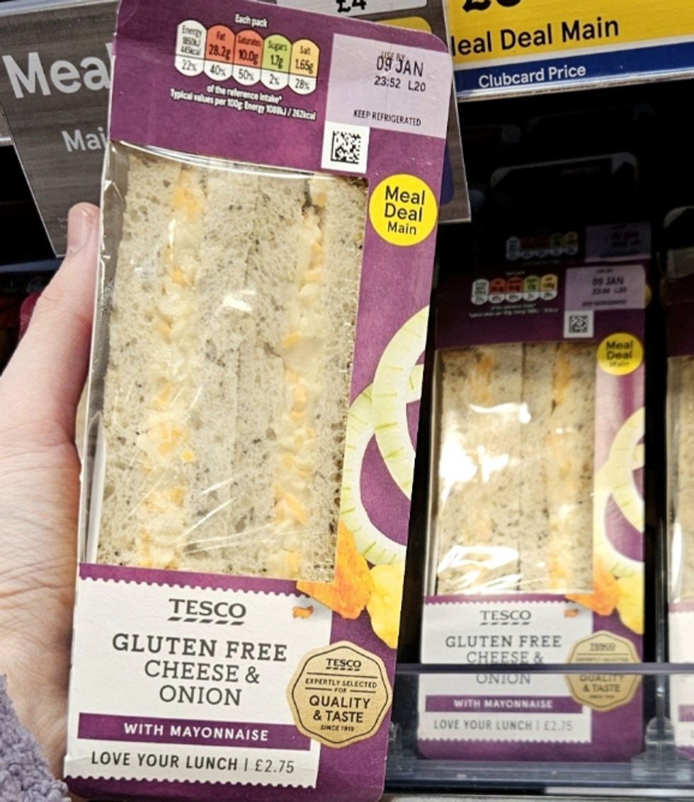Tesco gluten free cheese & onion