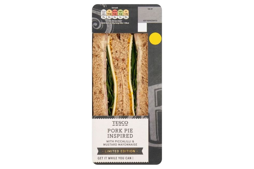 TESCO PORK PIE SANDWHICH