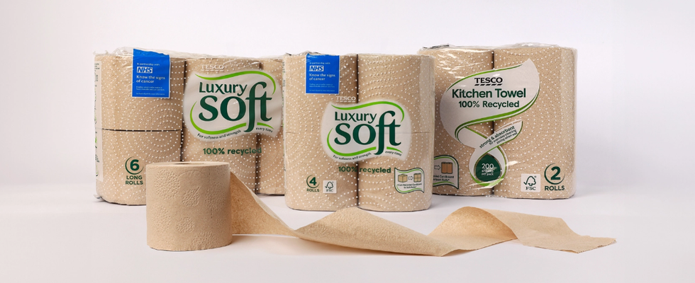 Tesco's new toilet roll and kitchen towels