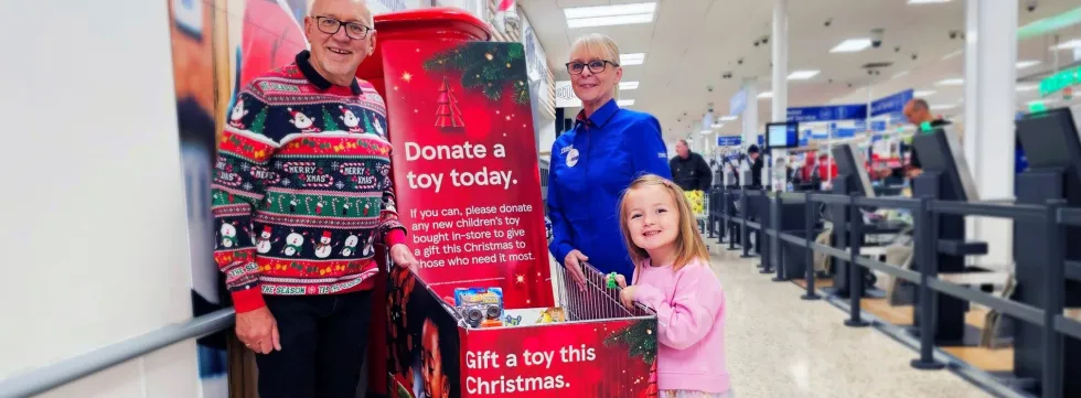 Tesco's toy donation box