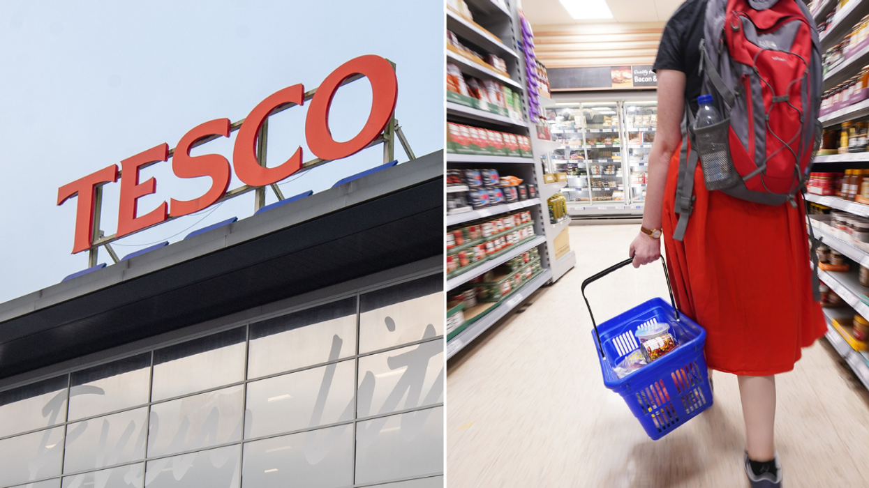 Tesco shoppers in store