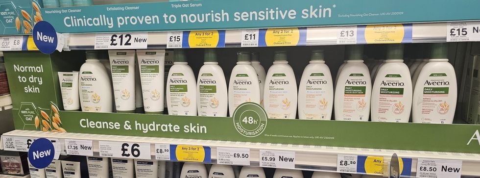 Tesco skin care section