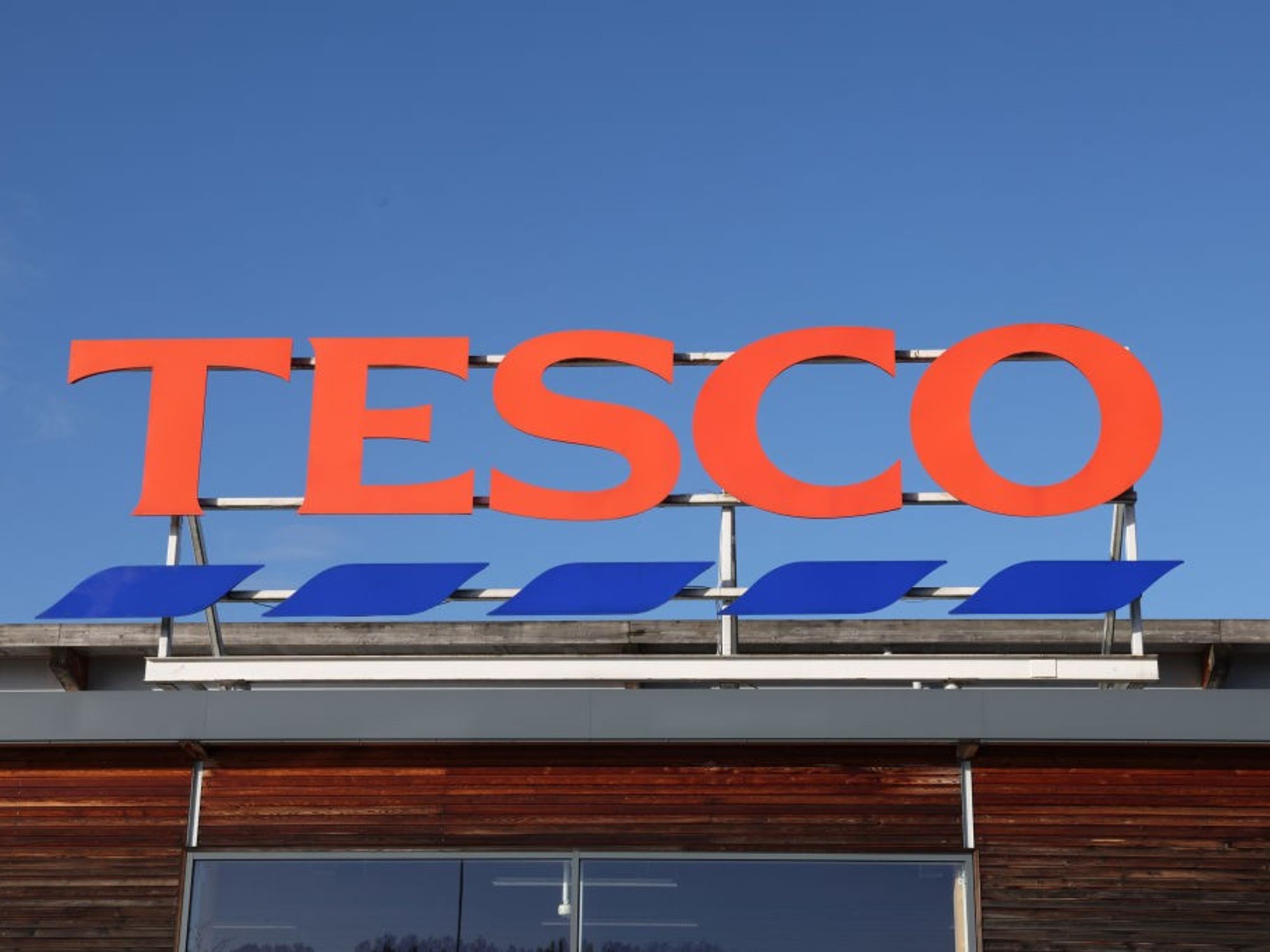 Tesco store sign