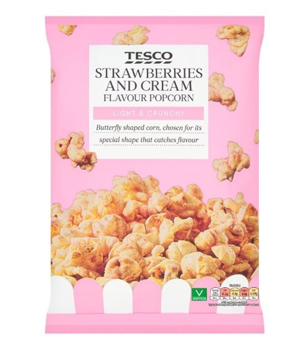 Tesco Strawberries & Cream Flavour Popcorn 100g