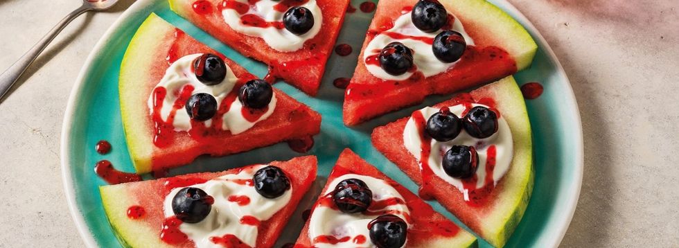 Tesco watermelon pizza-making kit