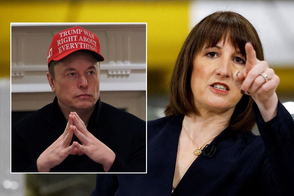 Tesla CEO Elon Musk and Labour Chancellor Rachel Reeves