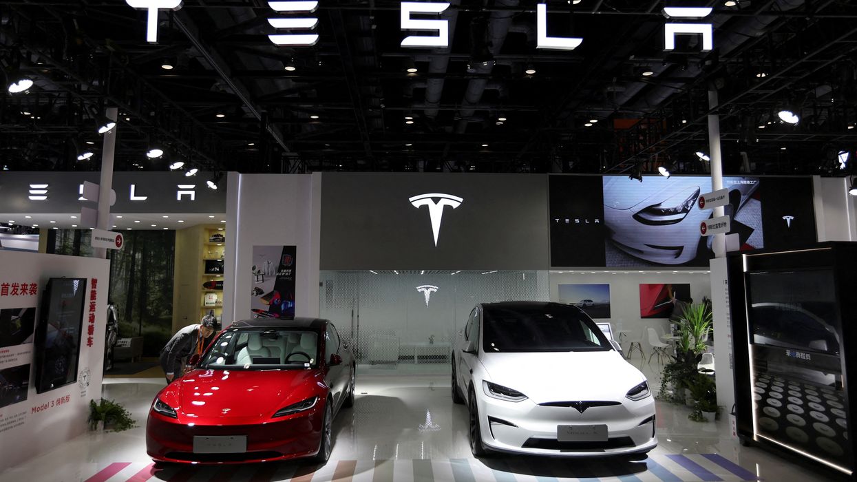Tesla electric vehicle showroom