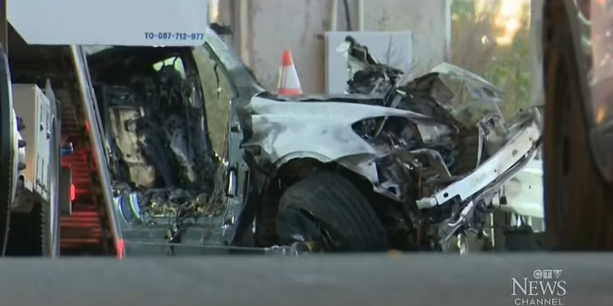 NextImg:Four friends burned to death after 'electronic doors of Tesla failed to open' following crash
