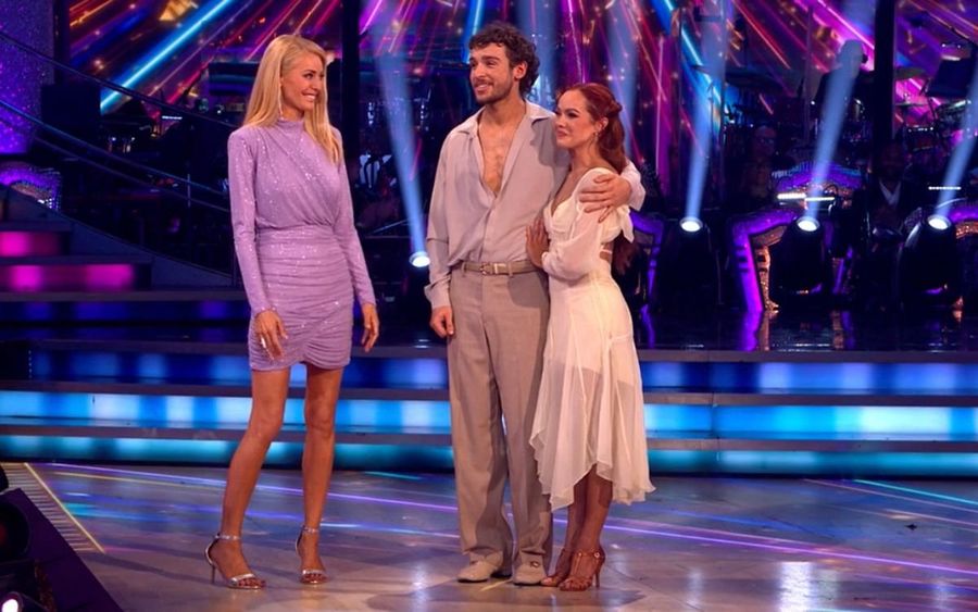 Tess Daly, George Clarke and Alexis Warr