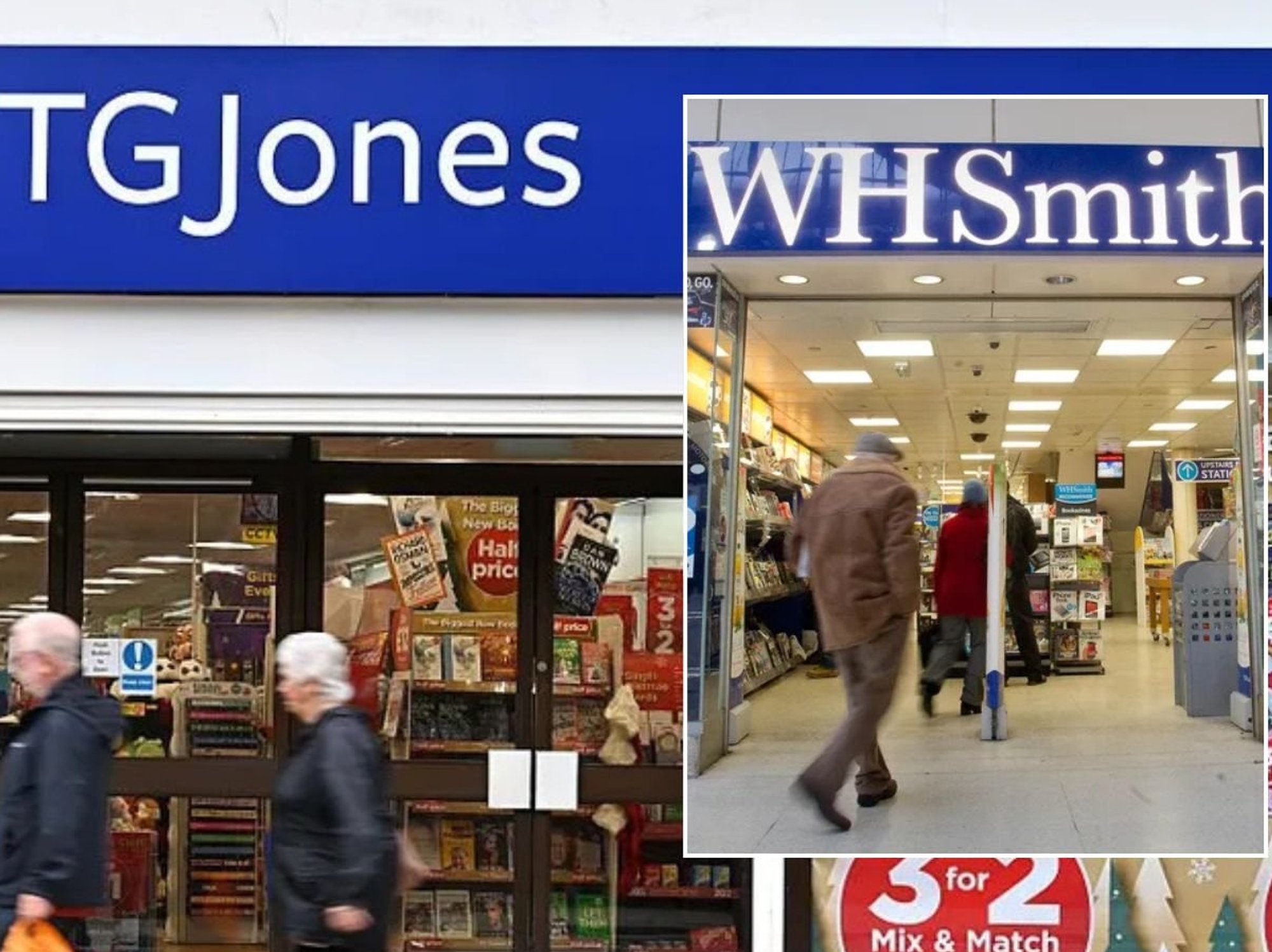 TG Jones and WHSmith stores