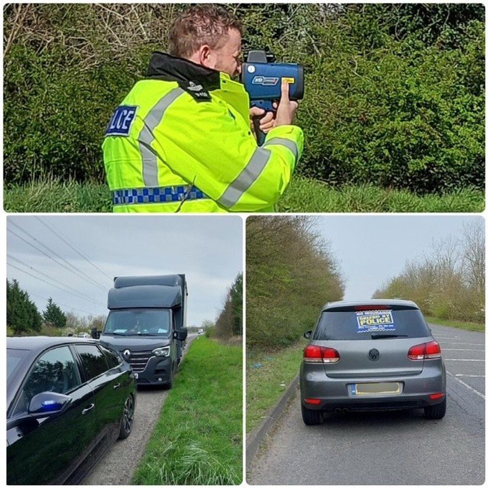 Thames Valley Police seizing vehicles near Oxford