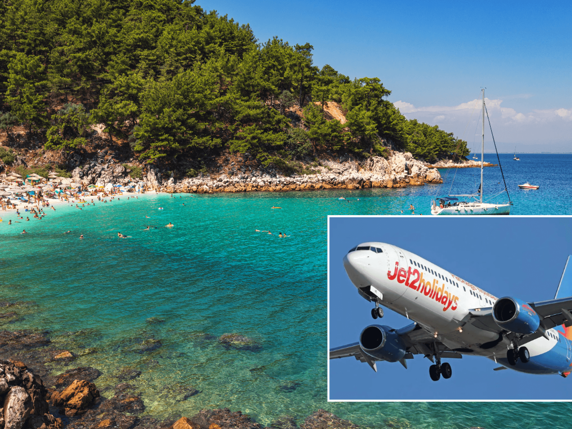 Thassos, Greece / Jet2 plane