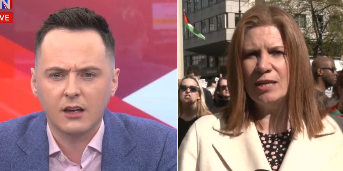 NextImg:‘That is a despicable way to behave’ Darren Grimes hits out at protestor who hijacks news segment ‘SHAME on you!’