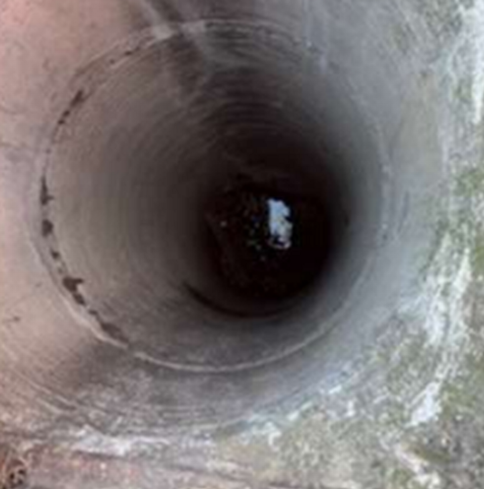 The 12-foot hole the worker fell down