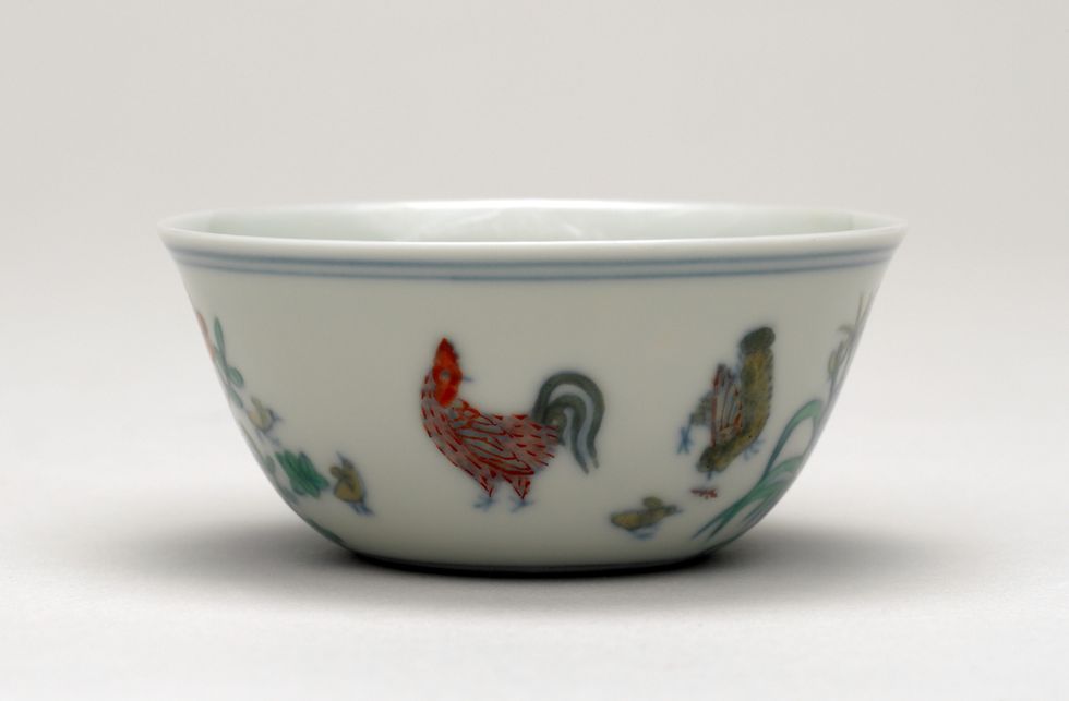 The 15th-century \u201cchicken cup\u201d made of porcelain