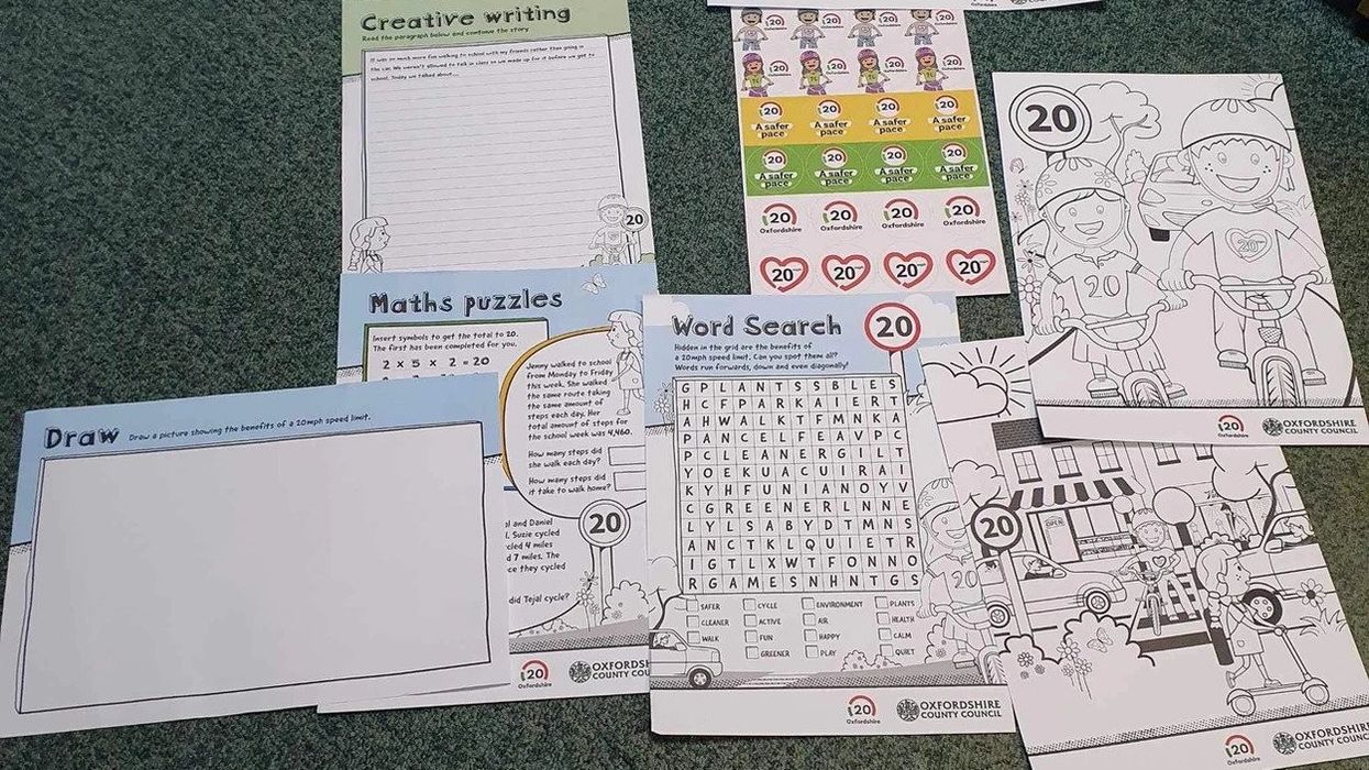The 20mph speed limit colouring books