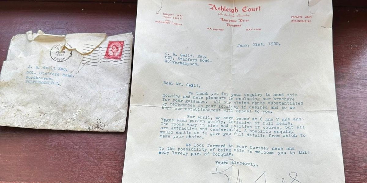 NextImg:Mystery 70-year-old letter appears 'in mint condition' below tree as homeowners left stunned