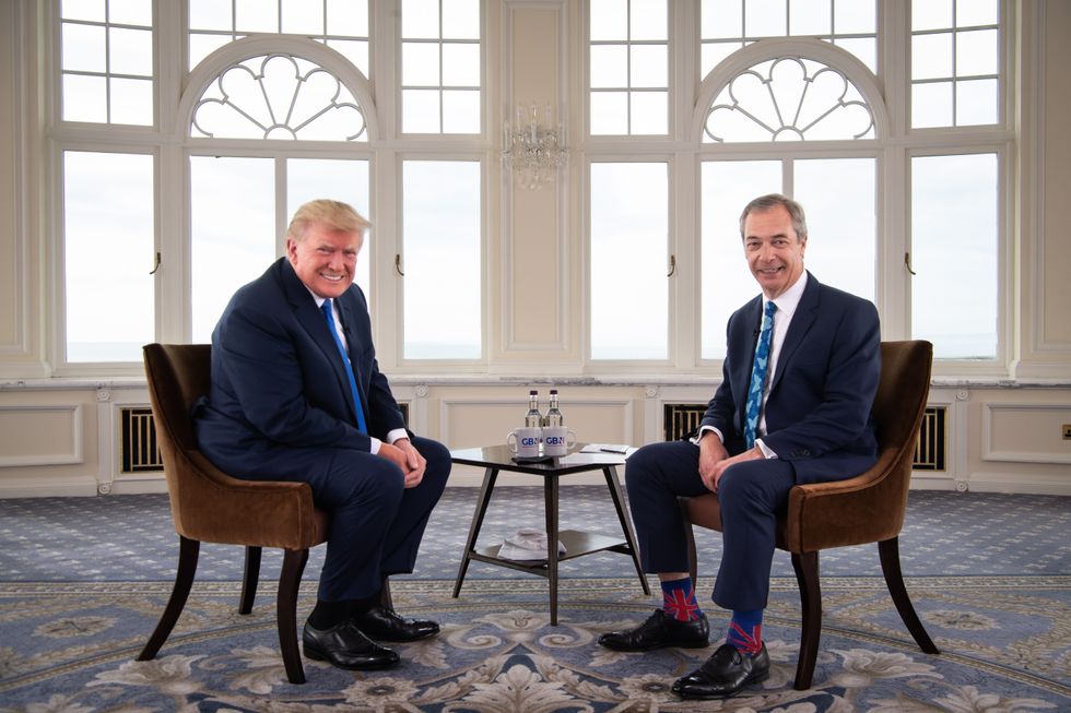The 76-year-old took aim at his successor in the White House during a world exclusive interview with GB News\u2019 Nigel Farage