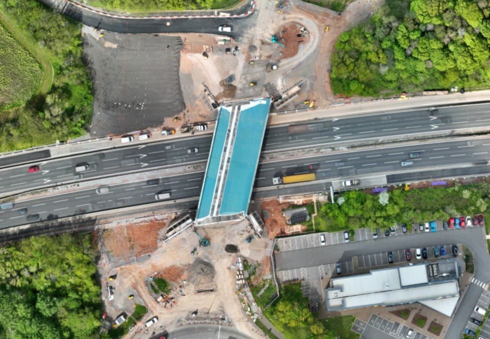 The A432 Badminton Road bridge over the M4