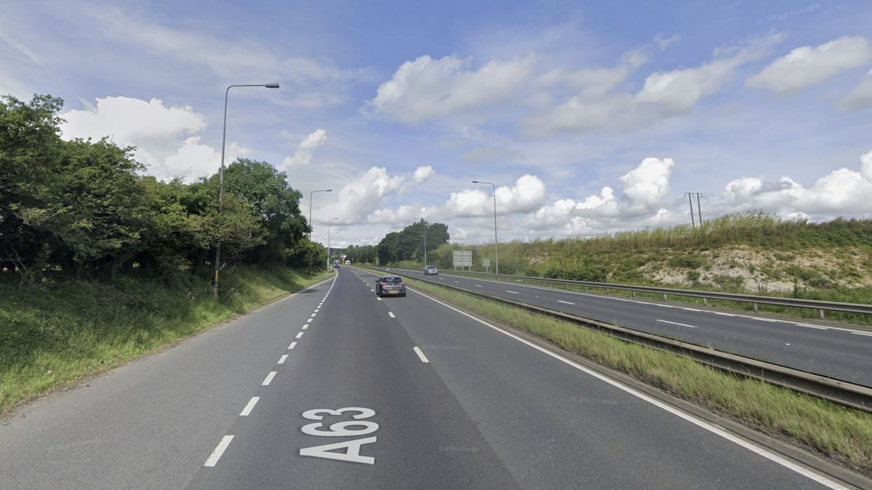 The A63 in Humberside