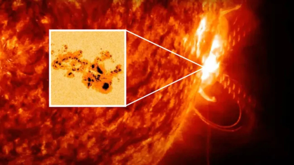 The active region, designated AR 13664