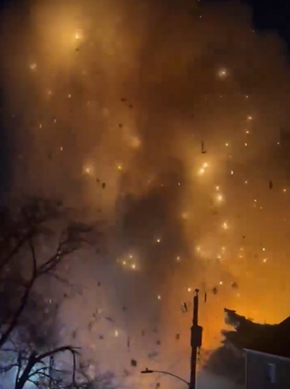 the aftermath of an explosion