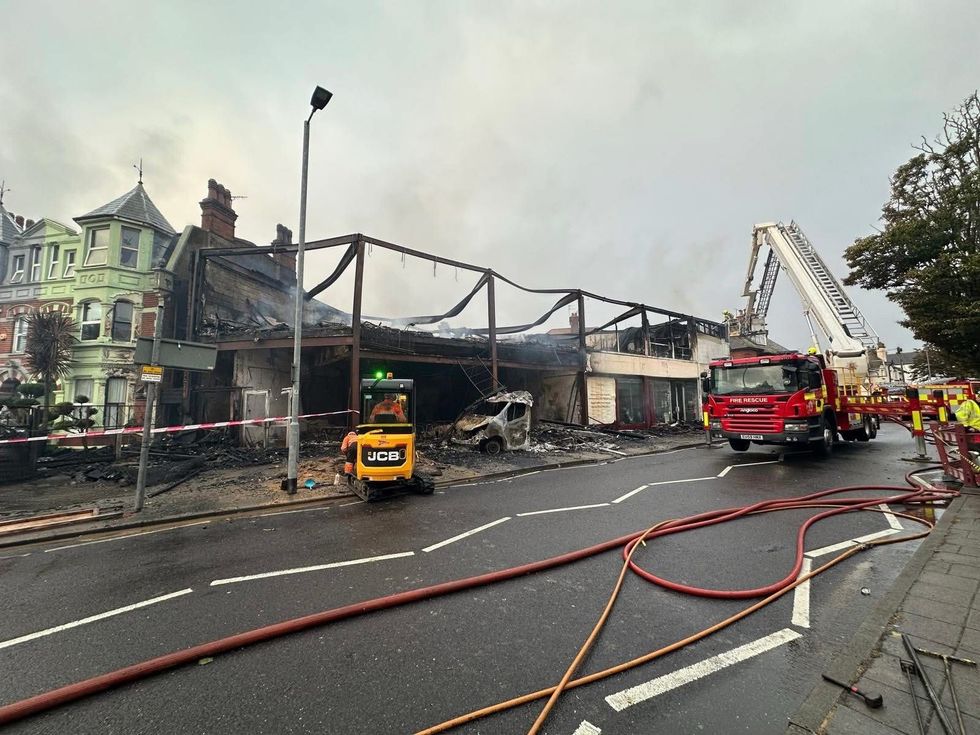 The aftermath of the blaze in Clacton