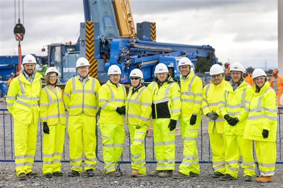 The Agratas team outside the Somerset gigafactory