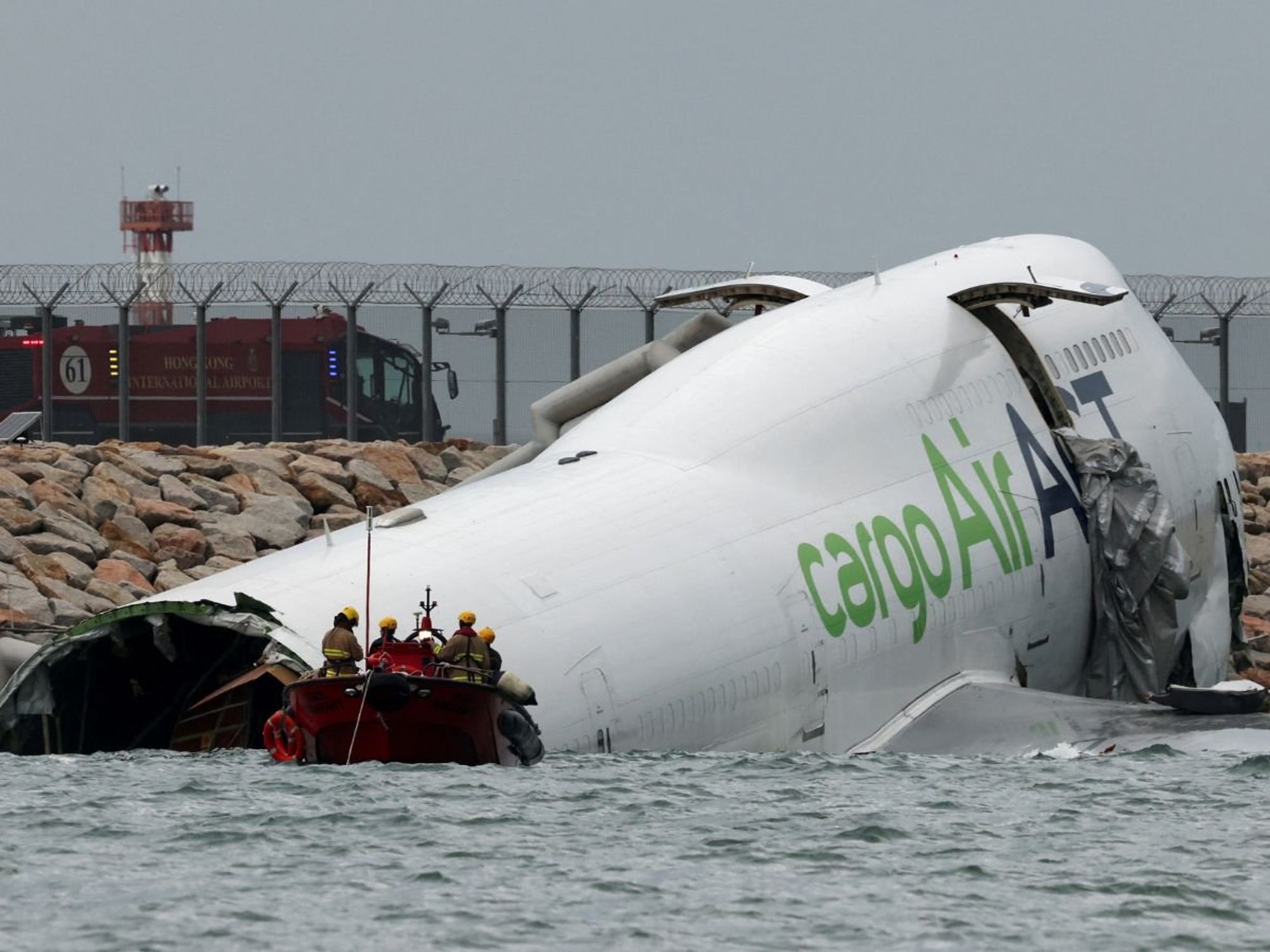 The aircraft in the sea