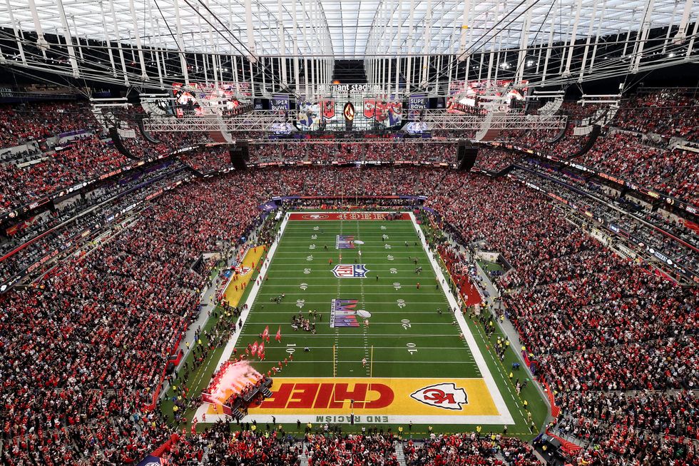 The Allegiant Stadium hosts the Super Bowl this year