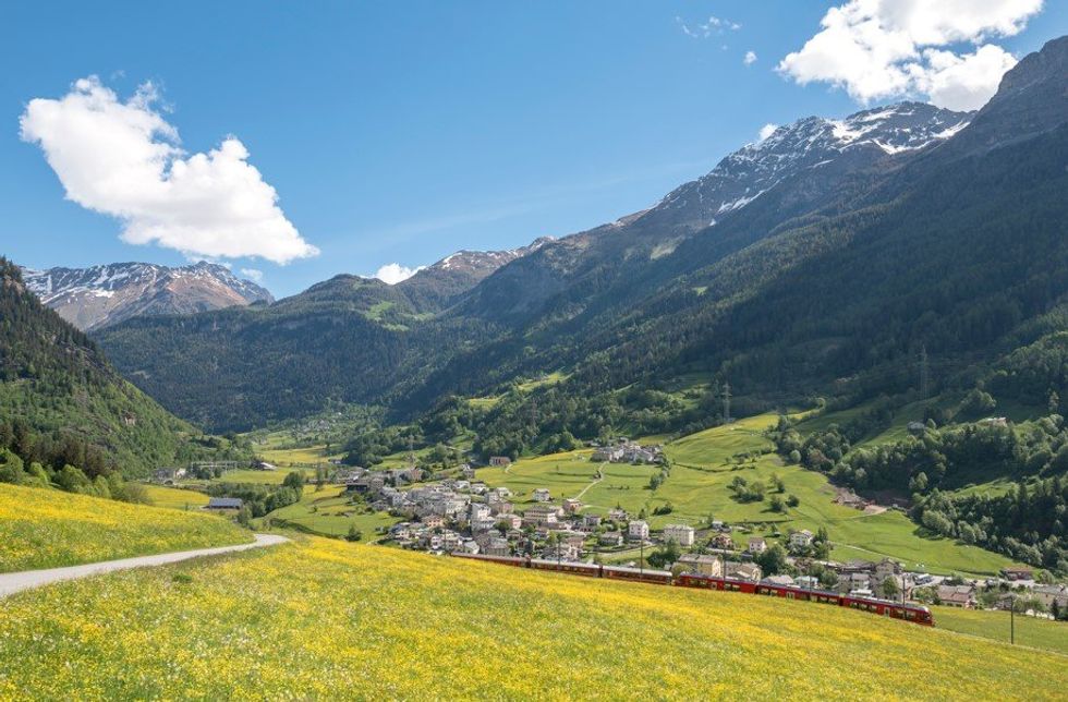 The Alps and the Bernina Express